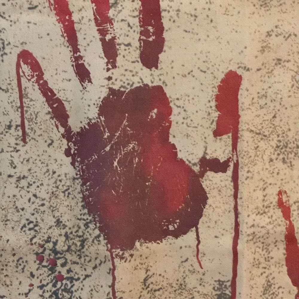 NEW Bloody Handprint Halloween Apron Horror Cosplay Costume Butcher Splatter Tan